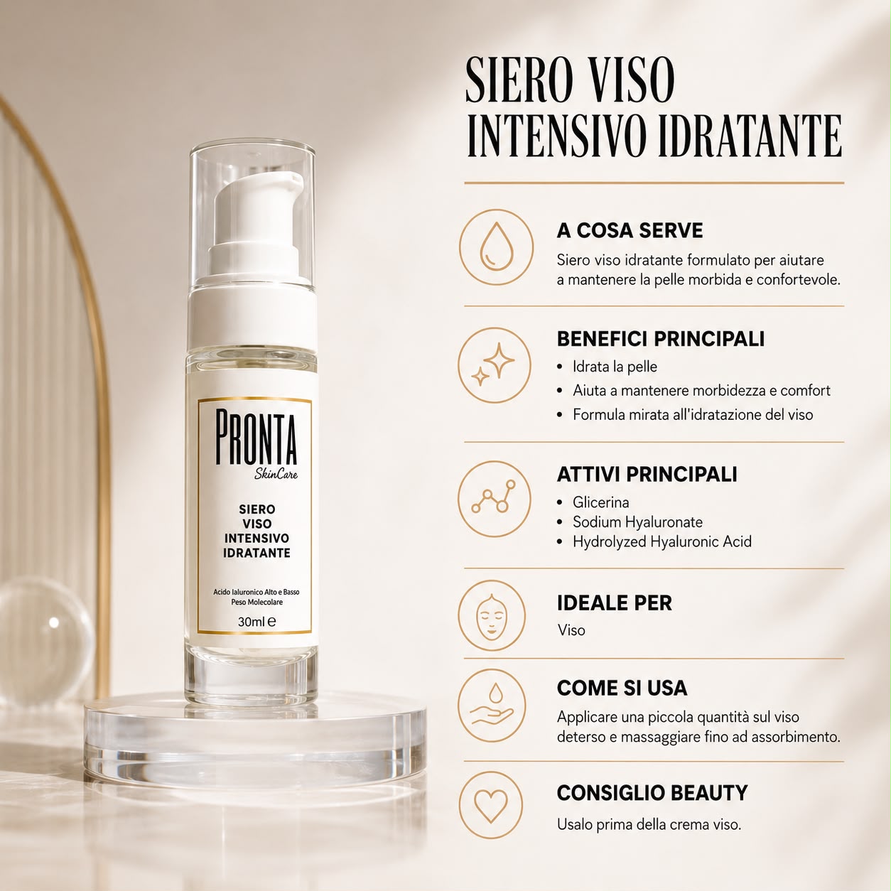 Siero Viso Intensivo Idratante – 30 ml